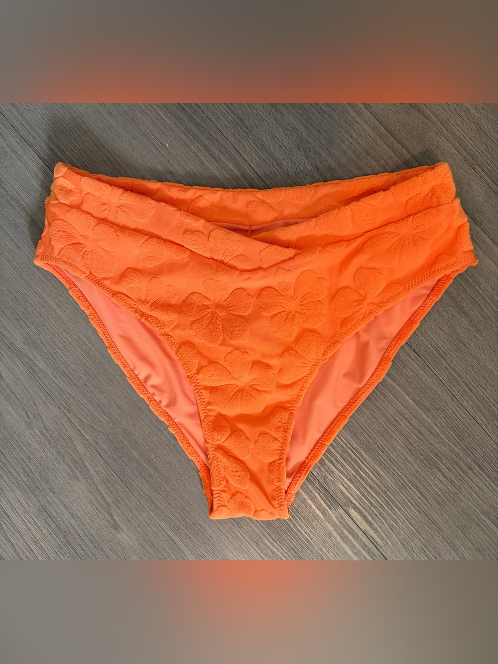 DONATING SOON- BERLOOK Floral Jacquard Full Coverage Bikini Bottom